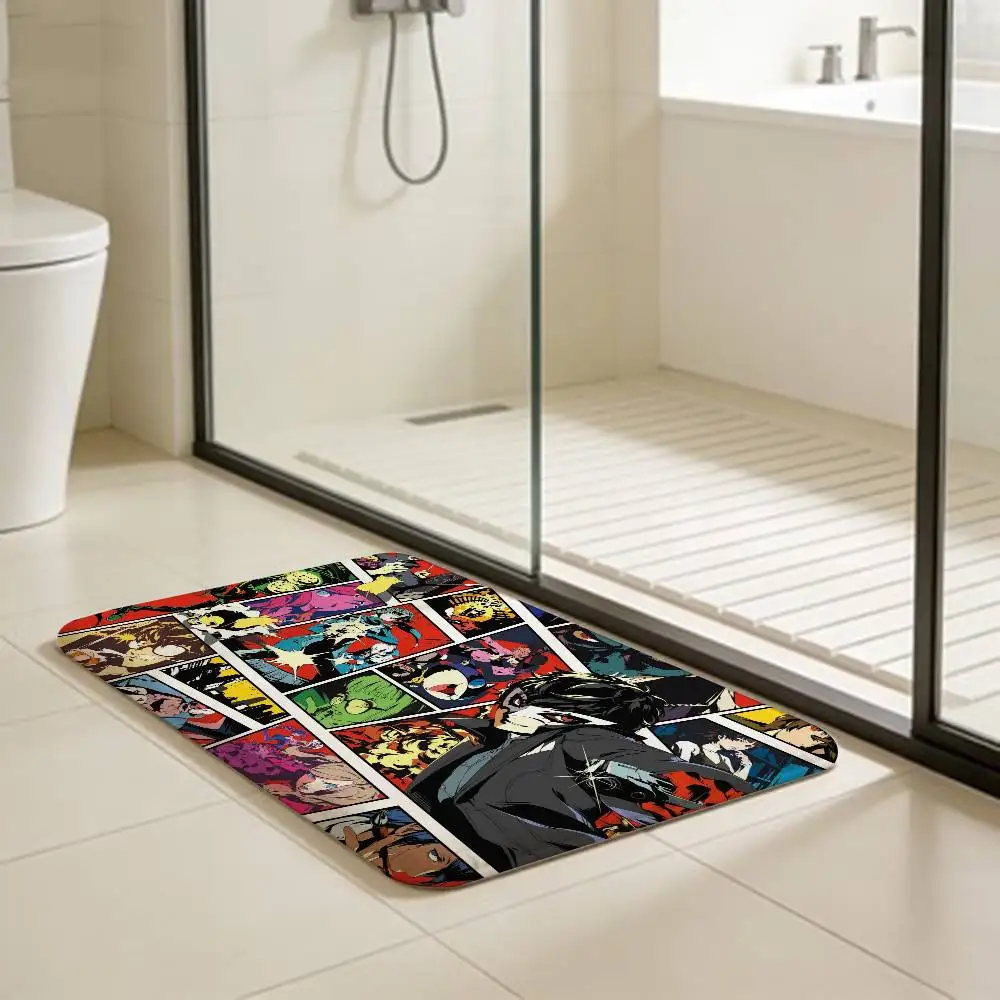 Game persona 5 Hallway Carpet Washable Non-Slip Living Room Sofa Chairs Area Mat Kitchen Doormat Area Rug