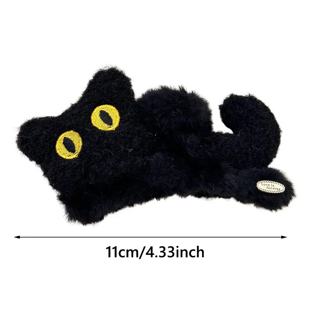 Pinza para el pelo de gato de peluche a la moda, pinzas grandes y elegantes de tiburón, accesorios para el cabello Kawaii para mujeres y niñas