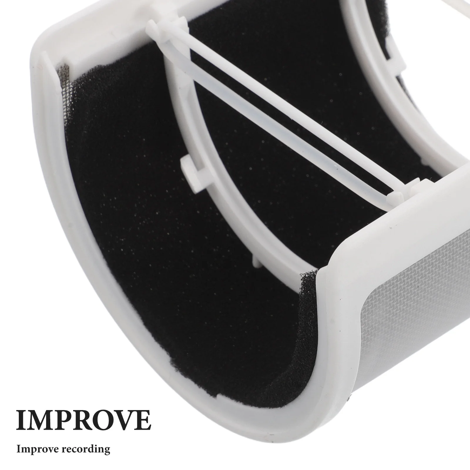 ميكروفون على شكل حرف U، فلتر بوب قابل للتنفس، درع للزجاج الأمامي لاستوديوهات التسجيل، غطاء إسفنجي لتقليل الضوضاء