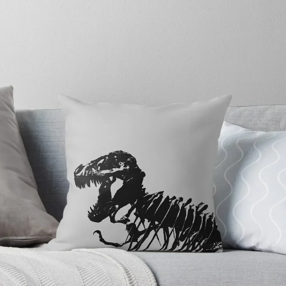 

T-Rex Skeleton Throw Pillow luxury home accessories luxury covers Pillow Case Christmas pillow