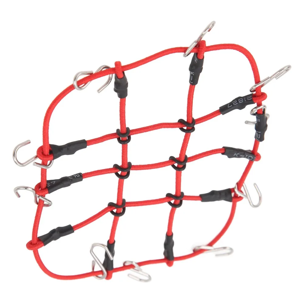 Nylon RC Luggage Net With Hooks Elastic RC Car Roof Cargo Net for Traxxas TRX4M 1/18 and for Axial SCX24 1/24 RC Car