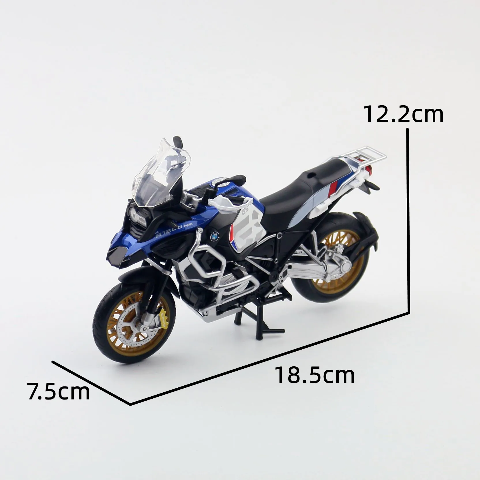 1/12 BMW R1250 GS Speelgoed Motorfiets Diecast Metaal Model 1:12 Off-Road Sport Racing Sound & Light Collection Cadeau voor Jongen Kinderen