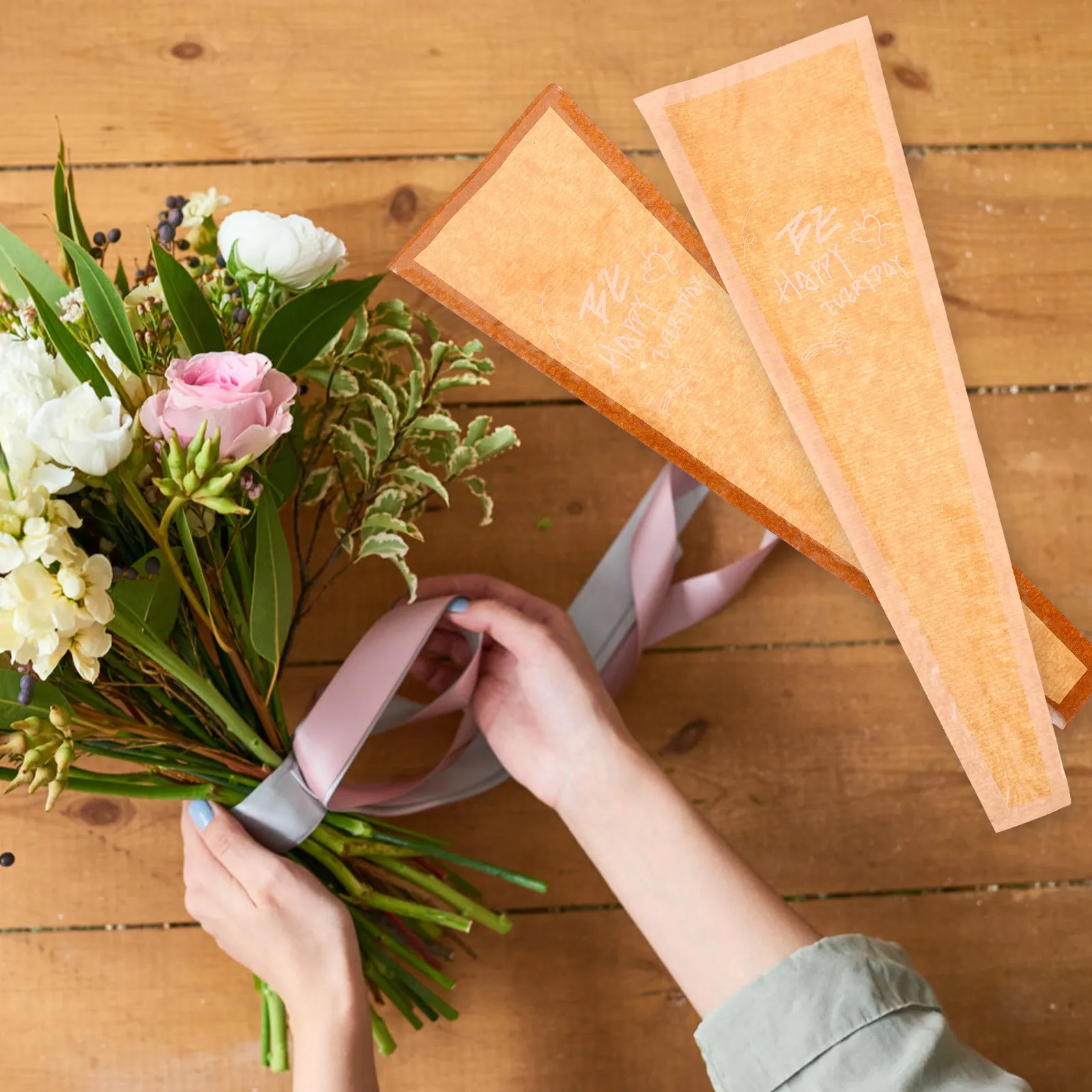 60 ชิ้น อุปกรณ์ห่อดอกไม้ กระดา - Flower Wrap Kraft บทวิจารณ์และราคา