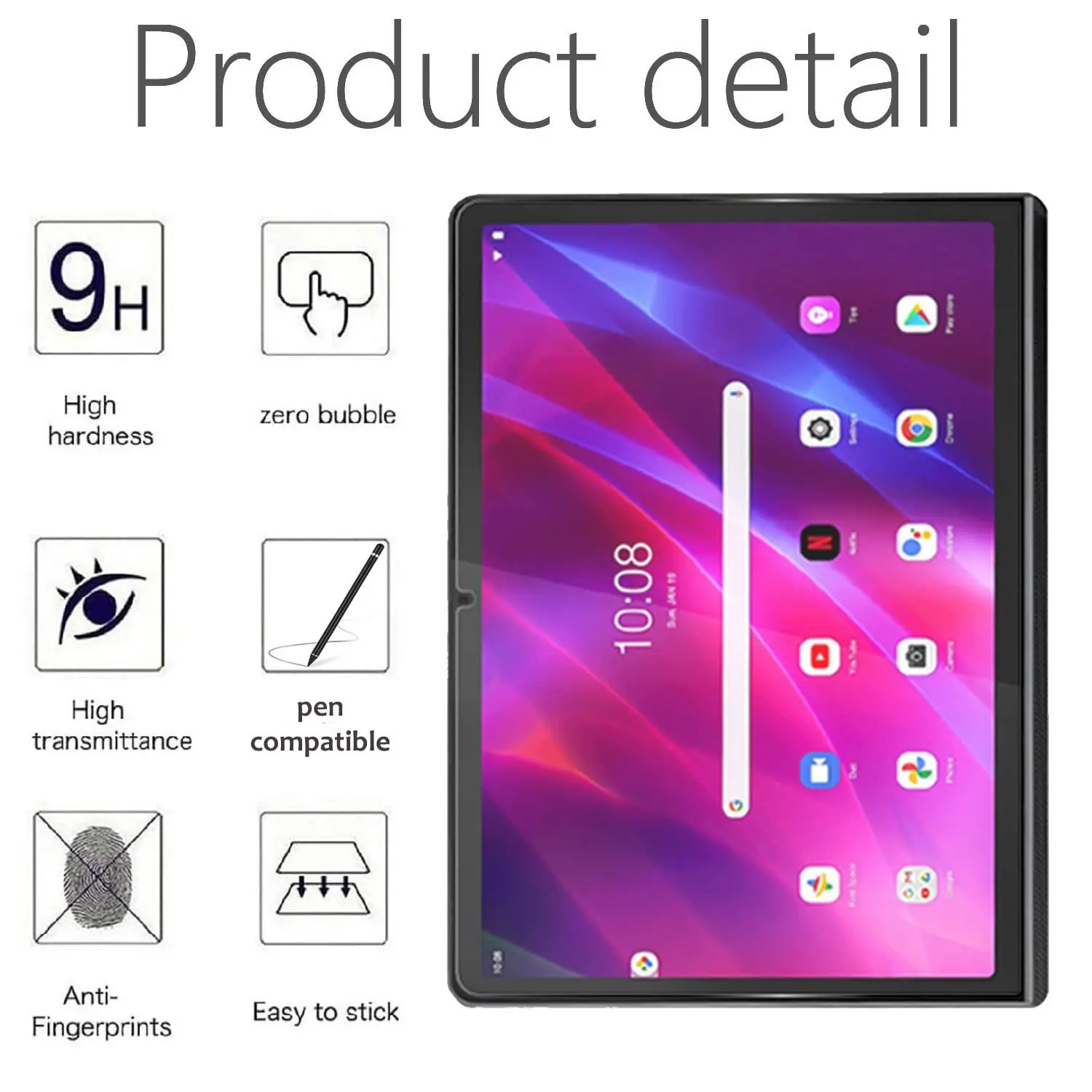 Tempered Glass Film for Lenovo Yoga Tab 11 2021 Release YT-J706F 11 inch Tablet Screen Protector Bubble Free 9H Hardness