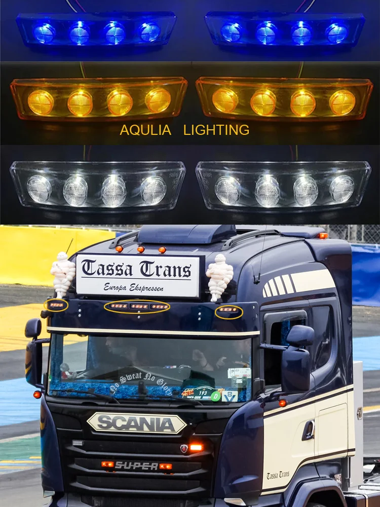 5 PCS LED Front Sunvisor Lamp Marker Light Fit For SCANIA G-P-R-T Truck 1798980 1910437