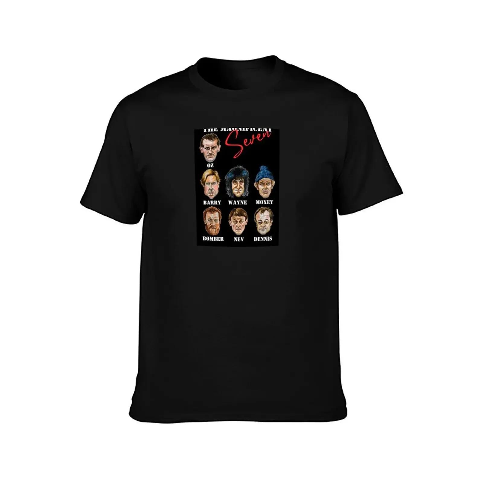 The Magnificent Seven (Auf Wiedersehen Pet character illustrations) T-Shirt T-shirts oversize mens graphic t-shirts hip hop