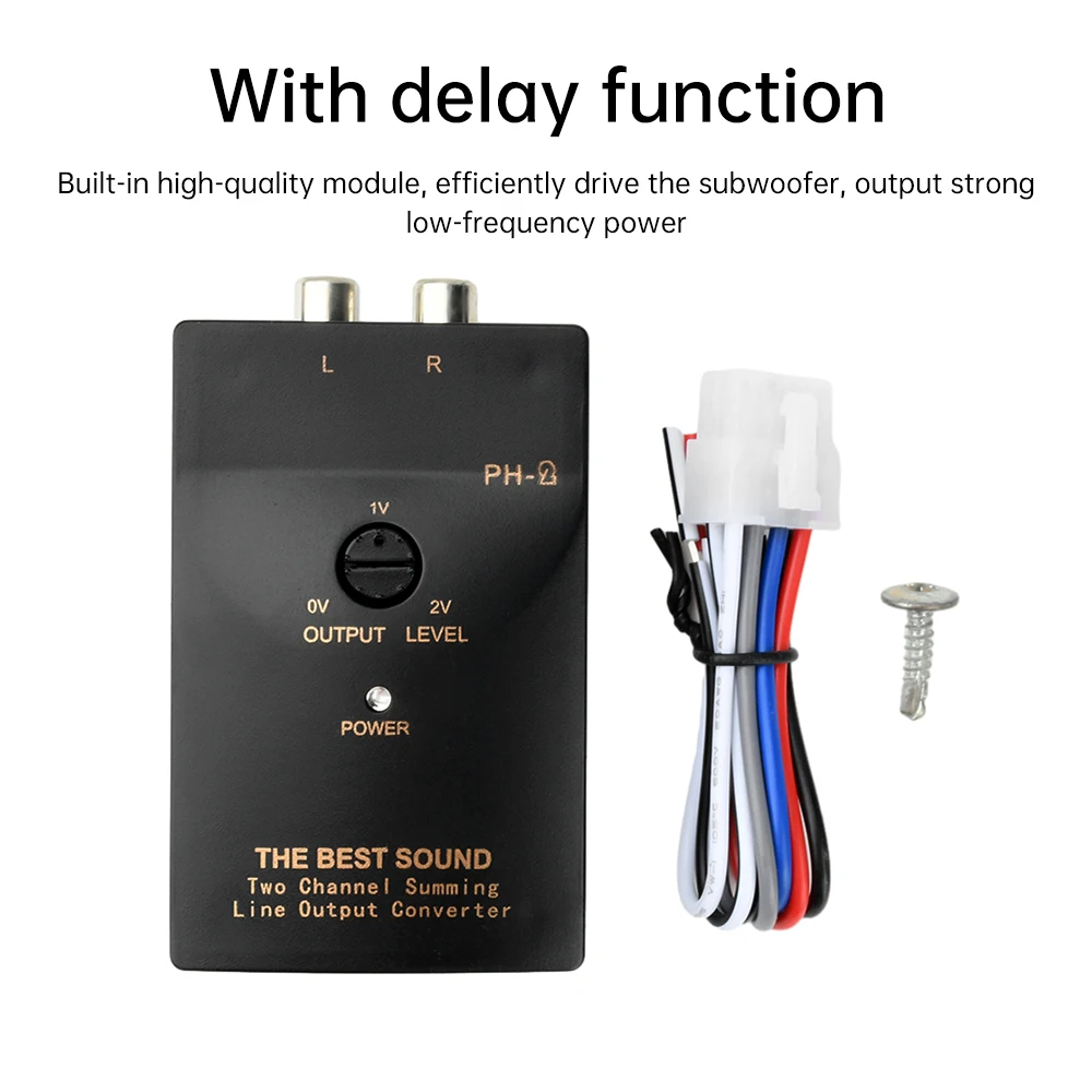 PH-2 Car Audio High to Low Converter Subwoofer Audio Frequency Band Delay Function for Enhanced Sound Experience