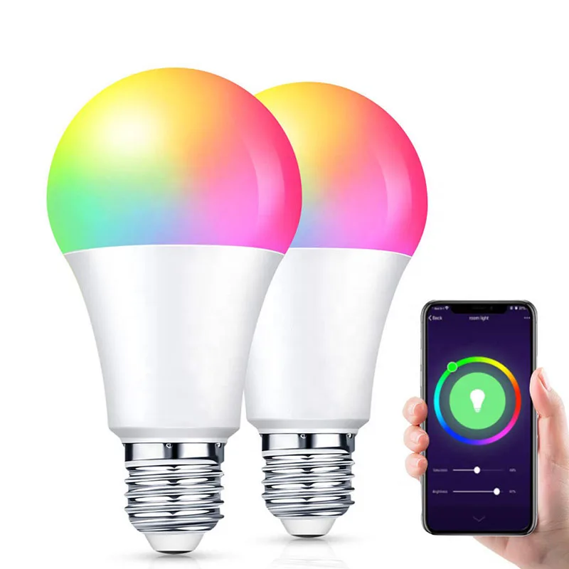 A60 E26 9W 10W Wireless RGB Multicolor Dimmable Color Changing Zigbee Led Alexa Bulb Smart Light
