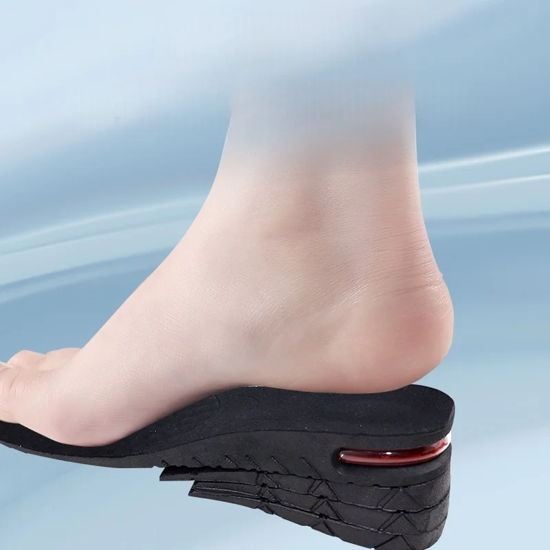 แผ่นรองพื้นรองเท้าเพิ่มความสูง 1 คู่ สำหรับเท้า 3 ซม. 4.5 ซม. 6 ซม. 7.5 ซม. ปรับความสูงได้ สำหรับผู้ชายและผู้หญิง แผ่นรองรองเท้าดูดซับแรงกระแทก