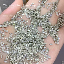100pcs Ultra-Shiny Horse Eye Zircon Nail Art Rhinestones Clear Waterdrop Shaped 1.5*3mm Mini Flatback Stones 3D Gems Nail Decora