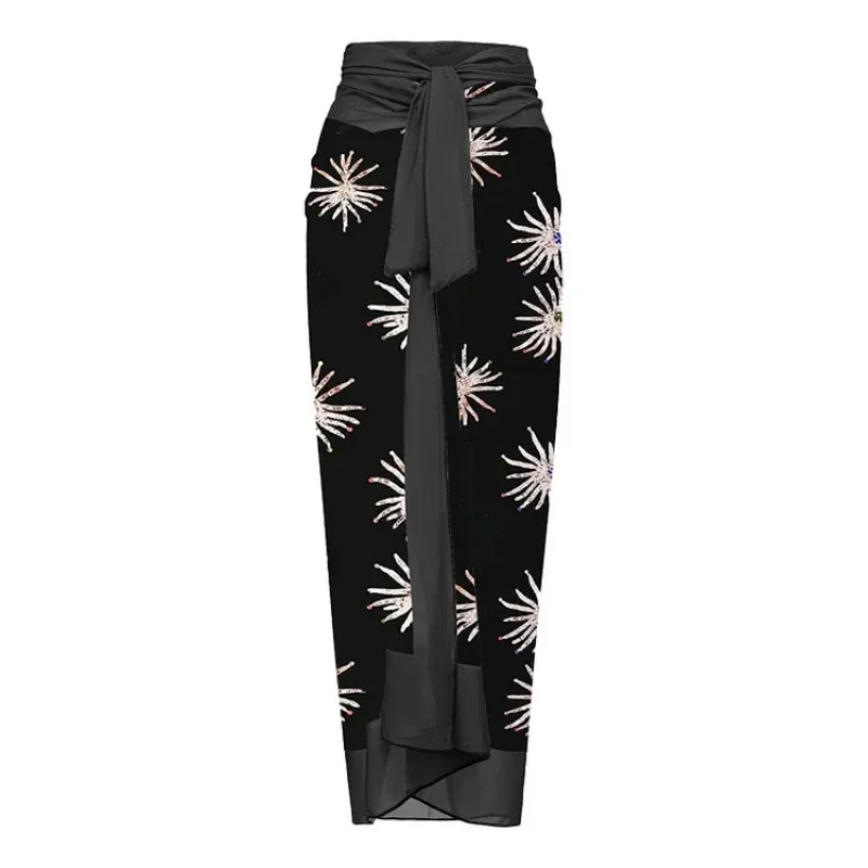 ملابس سباحة ريترو قطعة واحدة مع تنورة كتف Strappy طباعة الأزهار المرأة التخسيس ثوب السباحة ملابس الشاطئ