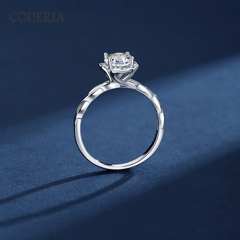 Freight Forwarding 925 Sterling Silver New Classic Rings Excellent D Color VVS1 Moissanite Ring Women Wedding Luxury Jewelry