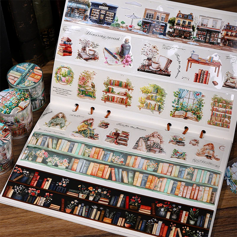 Card Lover 40m*2m 1 Roll [Reading Time Series Together] Read The Theme Of Landscape Creation Handbook Masking Tape PET Material