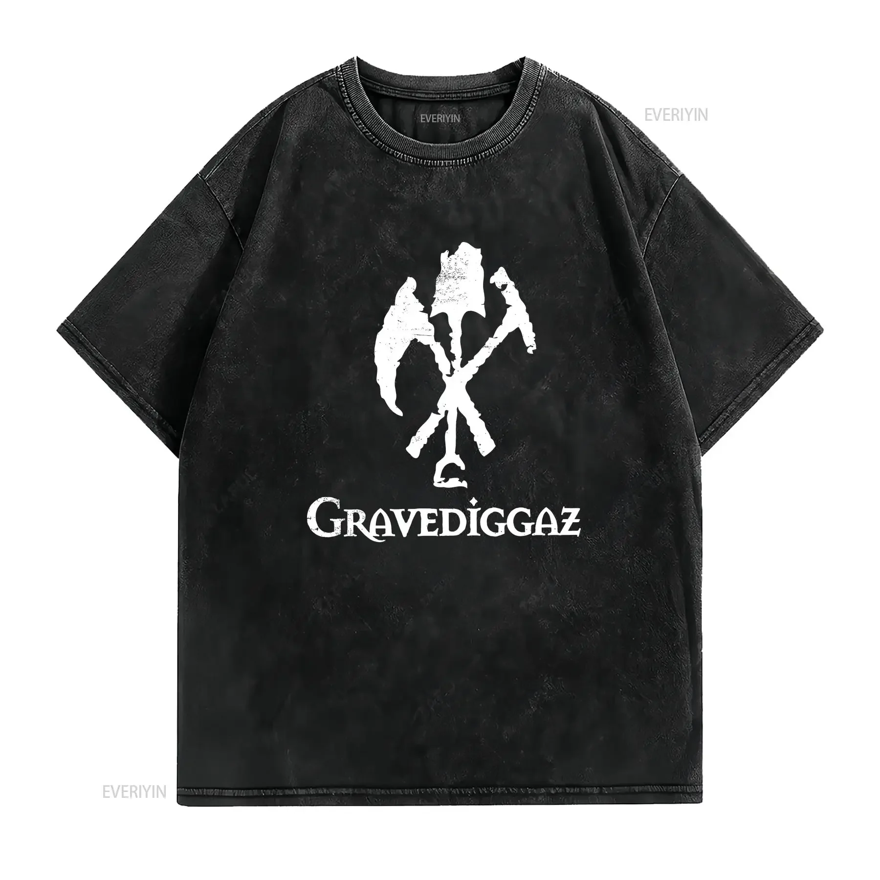 Gravediggaz Horrorcore The Pick Sickle and Shovel T Shirt S XXXL vintage Washed Stretched Comfortable Versatile Slightly Soft