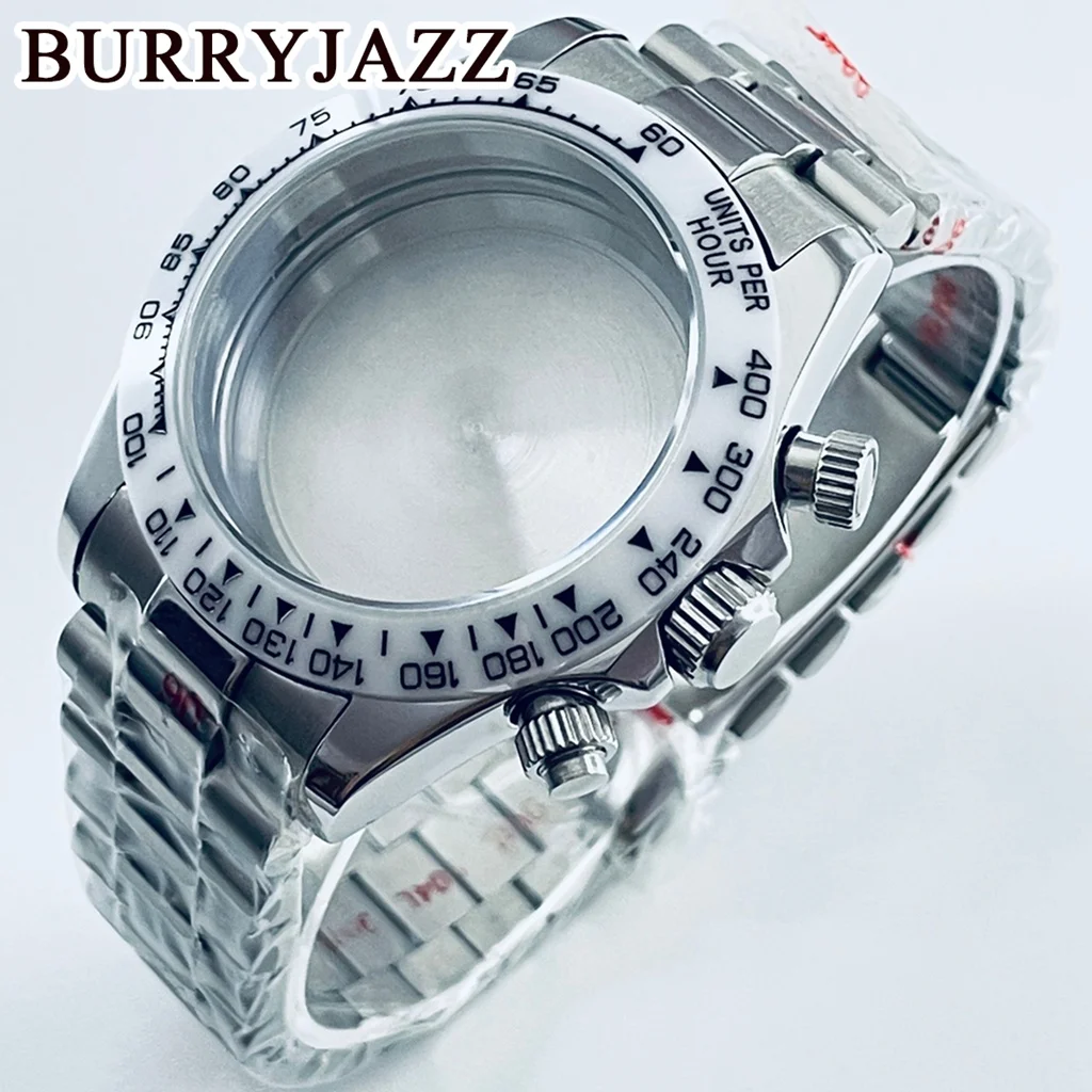 

40mm VK63A Quartz Chronograph For Daytona With Presidential Bracelet Sapphire Crystal Watch Case VK63 VK64 Movement Ceramic Beze