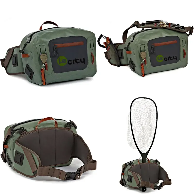 Waterproof Waist Rod Holder TPU Welding Lures Fly Fishing Fanny Pack