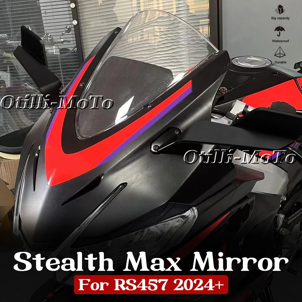 Motorcycle Accessories For Aprilia RS457 457rs 2024-2026 New Second-generation invisible Wind Wing Adjustable Rearview Mirror