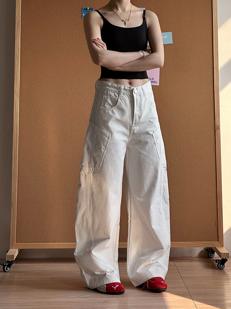 

American Retro Cleanfit Casual Pants Loose Straight Leg Workwear Trousers for Men And Women Comfortable Straight Cut Jeans