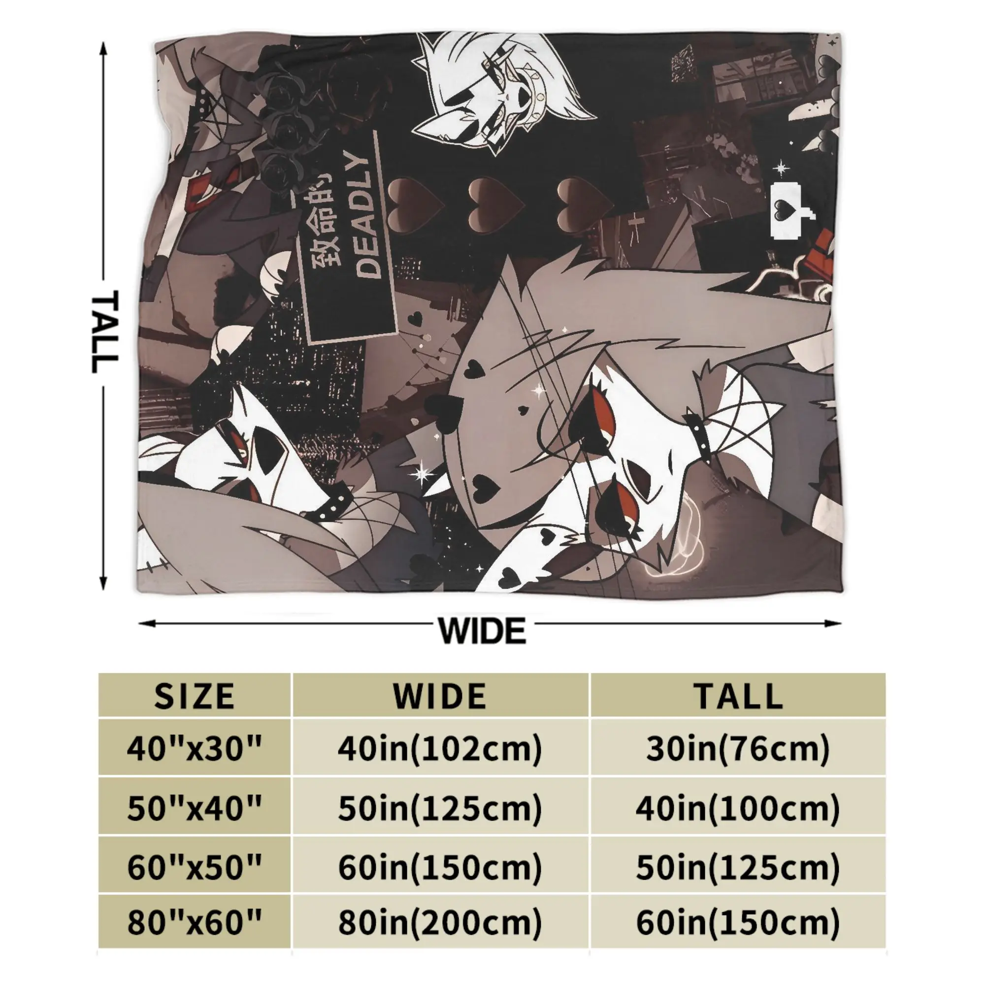 Helluva Boss Loona الفانيلا بطانية الربيع لينة دائم رمي بطانية لغرفة نوم الطفل الجمالية المفرش أريكة غطاء سرير #6
