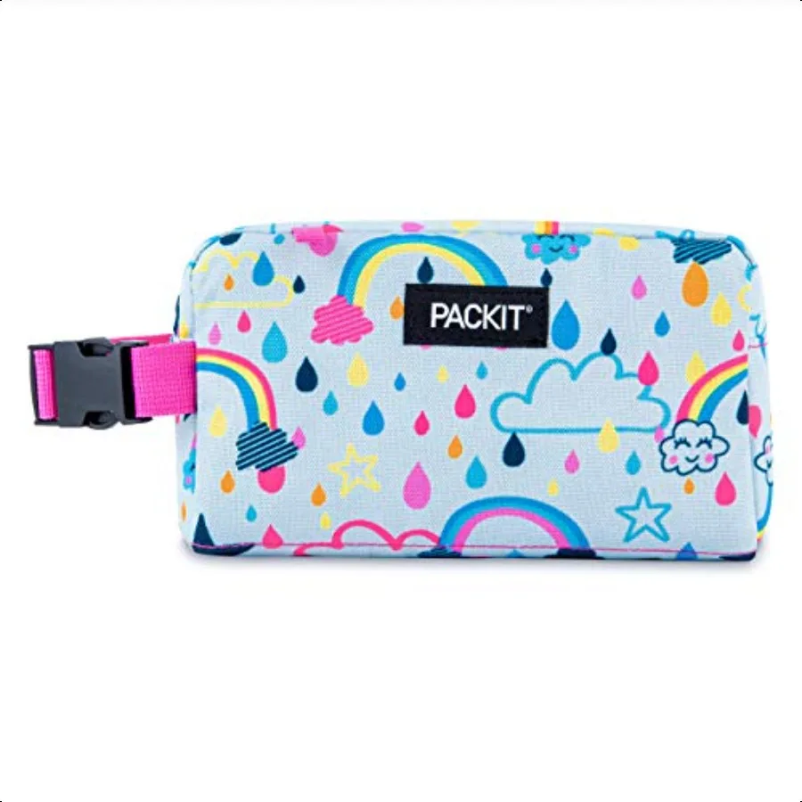 

Freezable Snack Box Rainbow Sky Built with EcoFreeze Technology Collapsible Reusable Zip Closure with Buckle Handle Great for A