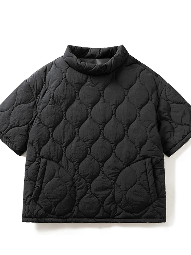 

2025 New Men's Faionable Cotton Jaet f Sve Hooded Zipper Closure Stand Collar Windproof Warm Youth Outerwear Coat