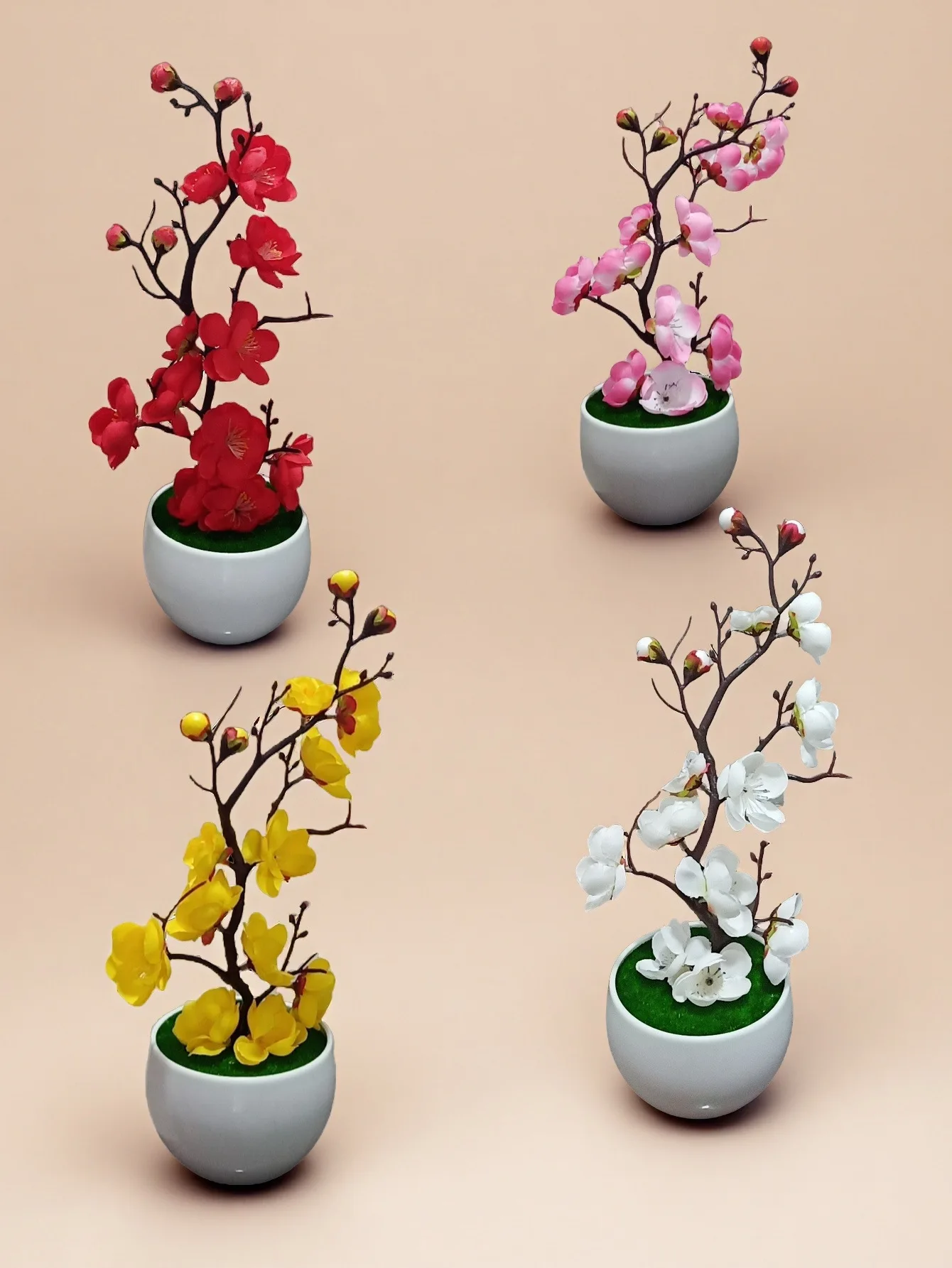Mother's Day New Artificial Plants Bonsai Small Tree Simulation Pot Plants Fake Flowers Table Potted Ornaments Home