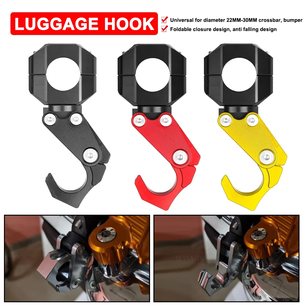 

For Honda PCX 160 125 150 ADV125 ADV160 22MM-30MM Motorcycle Luggage Hook Universal Helmet Hook Bag Holder Hanger Crotchet Grip