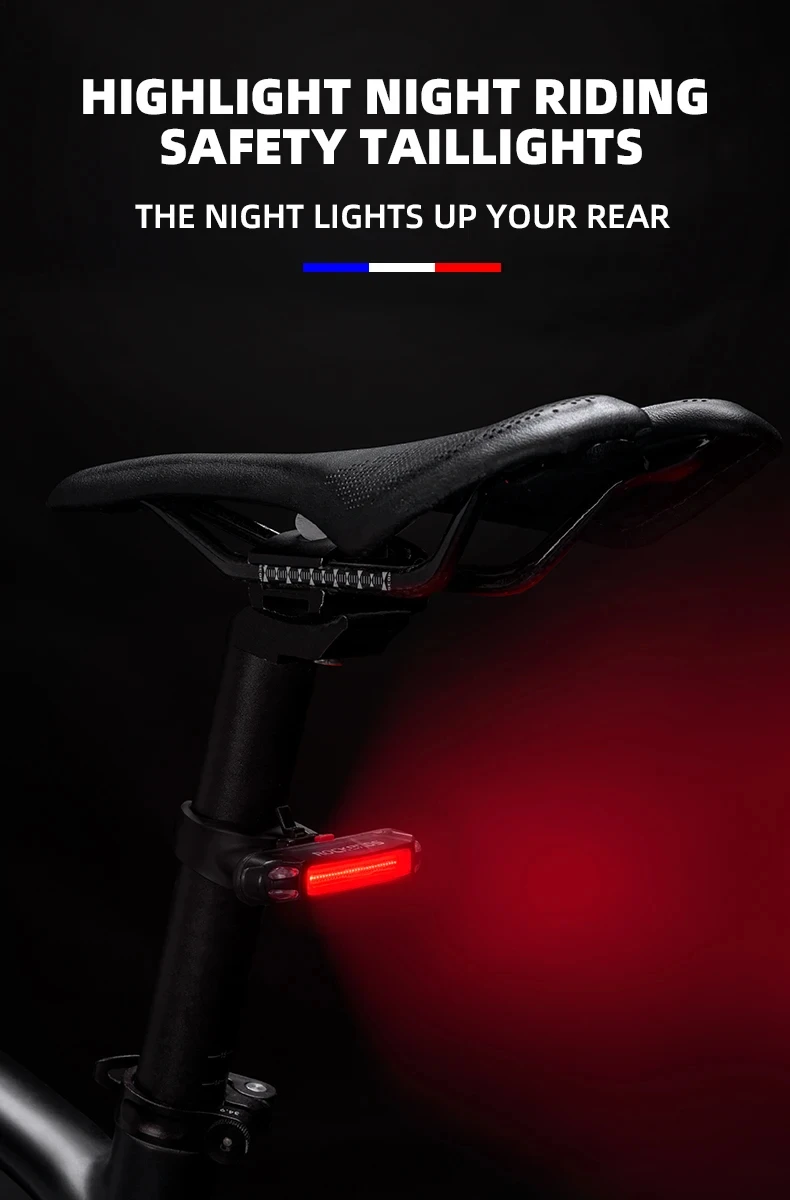 Bike taillight mounted on seatpost
