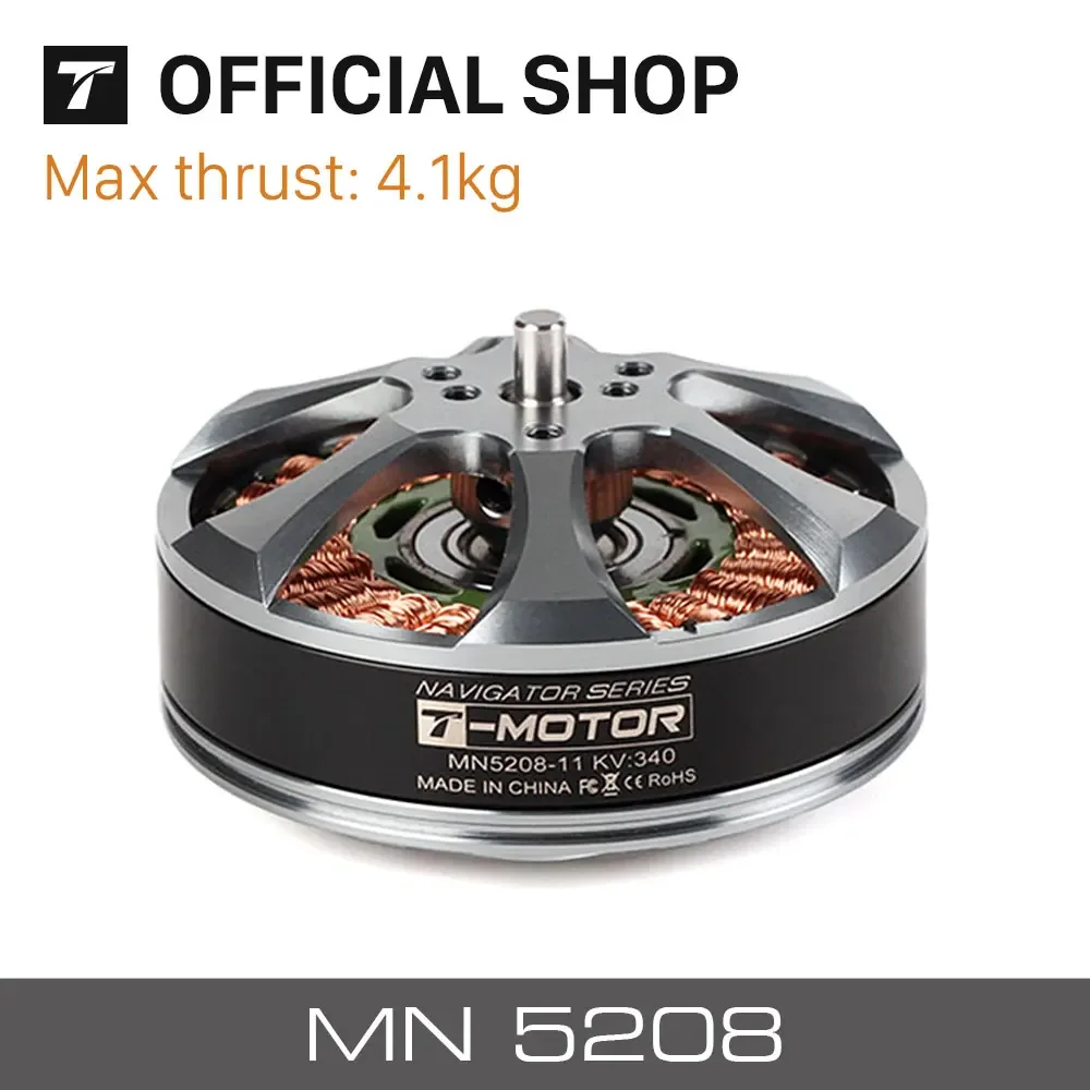 T-MOTOR MN5208 KV340 Perfect Dynamic Blance High Speed Of Response Brushless Outrunner Electric Motor For Drone Motor 1kw Tmotor