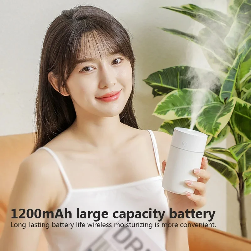 HOMEFISH Colorful Portable Mini Air Humidifier USB Rechargeable Wireless Home Car Aroma Diffuser Essential Oil Atomizer