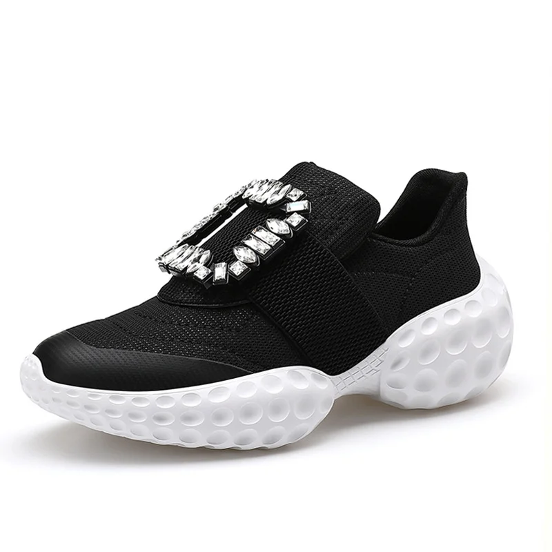 

Spring 2025 high-quality new round head thick-soled mesh heightened comfortable leisure fashion sports shoes