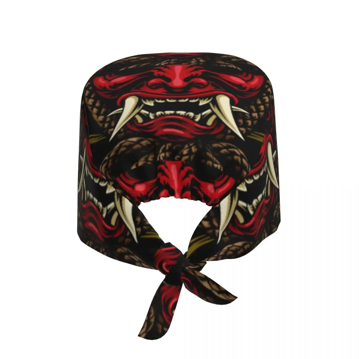 Adjustable Oni Demon Working Hat Women Men Japanese Samurai Ronin Surgical Hat Scrub Nursing Doctor Surgeon Cap for Dentist