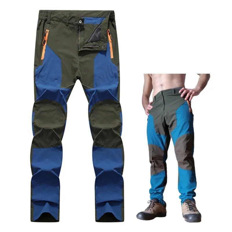 Mens Pants Hiking Trekking Quick Dry Lightweight Splashproof UV Proof Stretch Fishing Outdoor Travel Climbing Trousers