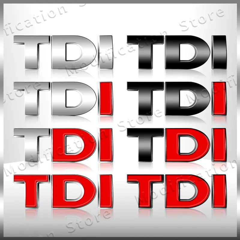 Creativo 3D ABS TDI letra Logo emblema guardabarros de coche lado trasero maletero insignia pegatina para Golf 4 5 6 MK4 MK5 Passat Jetta Polo