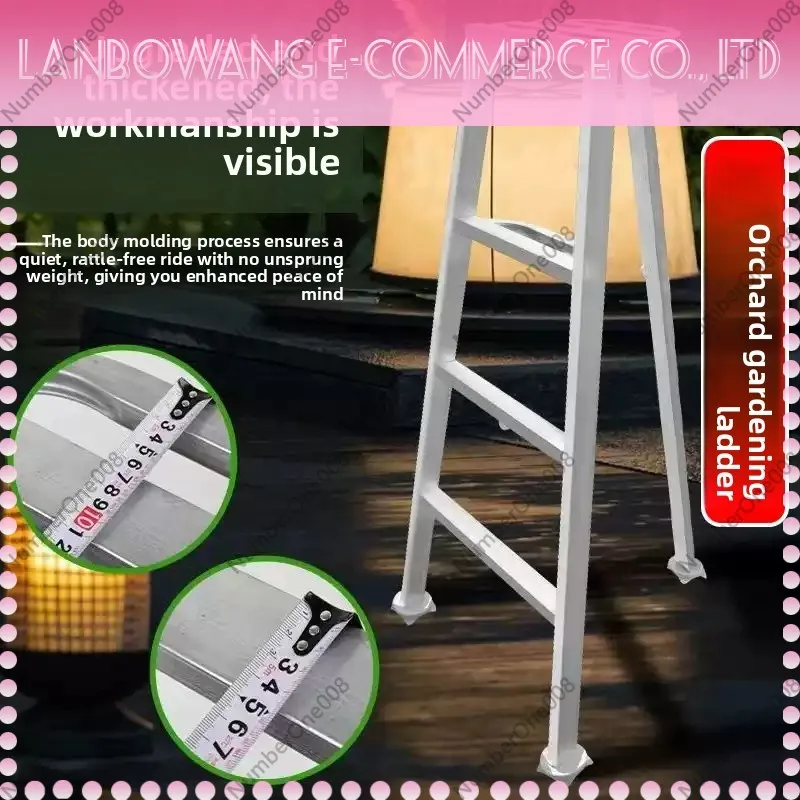 Stable Orchard Picking, Pruning, Storage Ladders, Gardening Herringbone Ladders, Unilateral Folding Triangular Ladders Premium