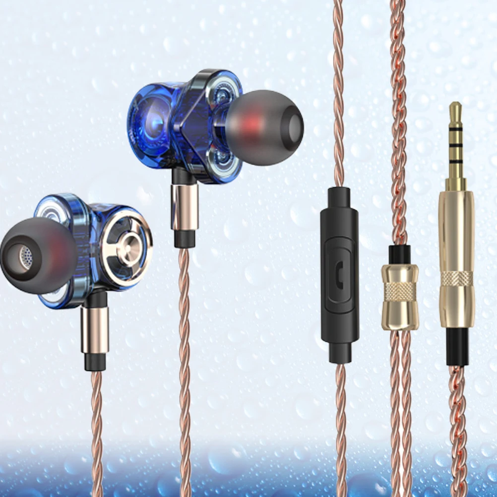

6 Driver Wired Earphone Metal Braided Wire 3.5mm Earpiece In Ear Headphones Balanced Bass Movie Music Rock Audio