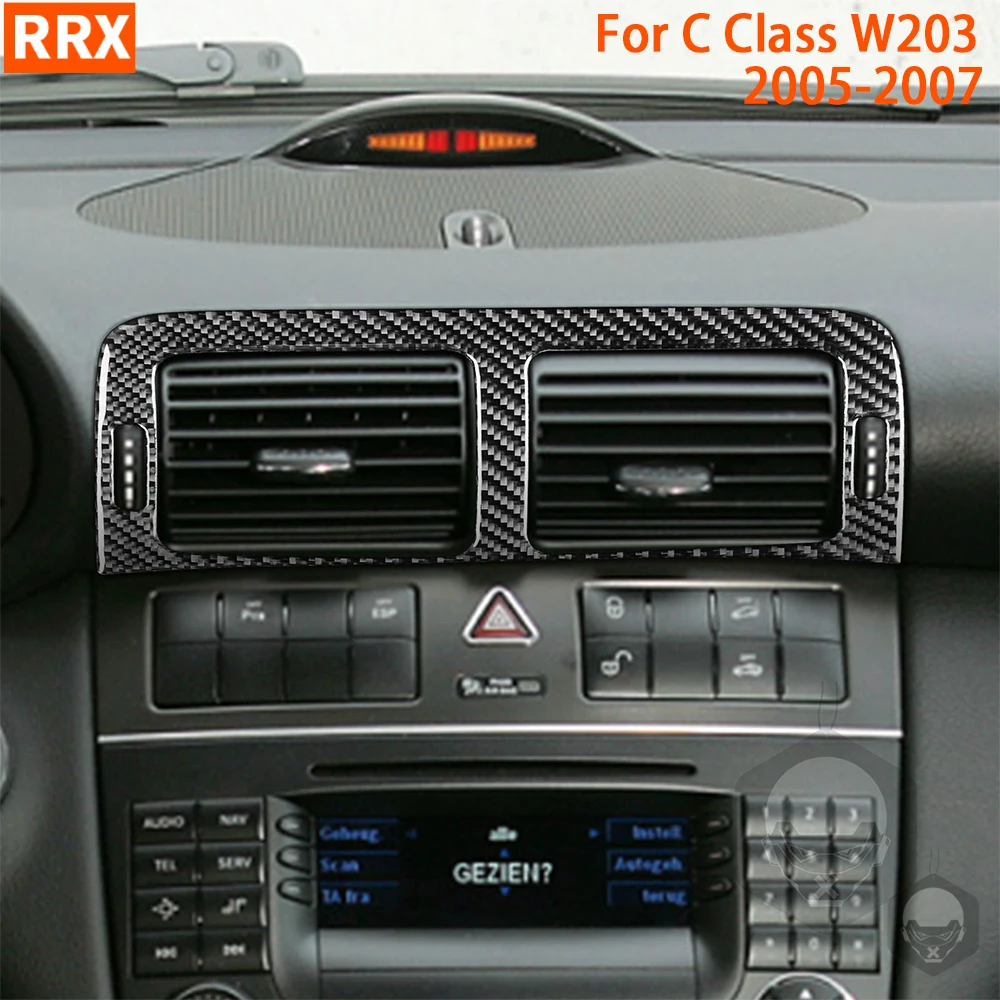 

For Mercedes-Benz C Class W203 2005-2007 Carbon Fiber Air Conditioning Outlet Panel Car Interior Accessories Decorative Stickers