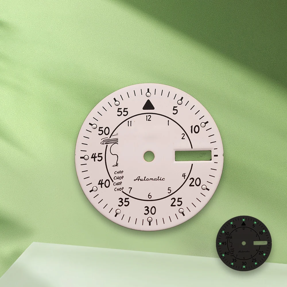 Mostrador de cavaleiro preto com logotipo s, 28.5mm, sem mãos, adequado para nh35/nh36/4r/7s, movimento automático japonês, acessórios de modificação de relógio