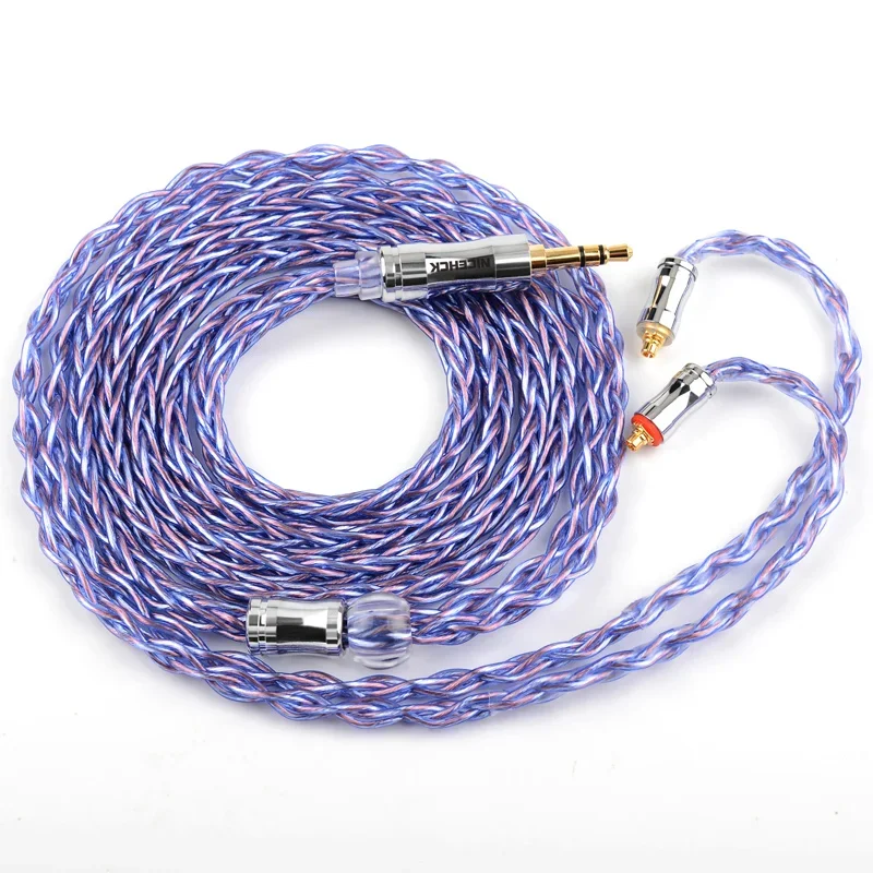 NICEHCK SpaceCloud 플래그십 HIFI 이어폰 케이블 3.5/2.5/4.4mm 6N Litz 실버 도금 OCC+7N OCC 믹스 동축 MMCX/QDC/2Pin