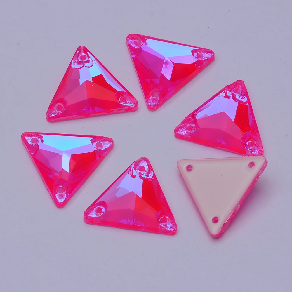 PUBRILEX Elektrisch Rosa DeLite DIY Näh-Glasrhinestones Rosa AB Strass Flache Glitzer-Dekokristalle für Kleidung und Taschen – Detail 6