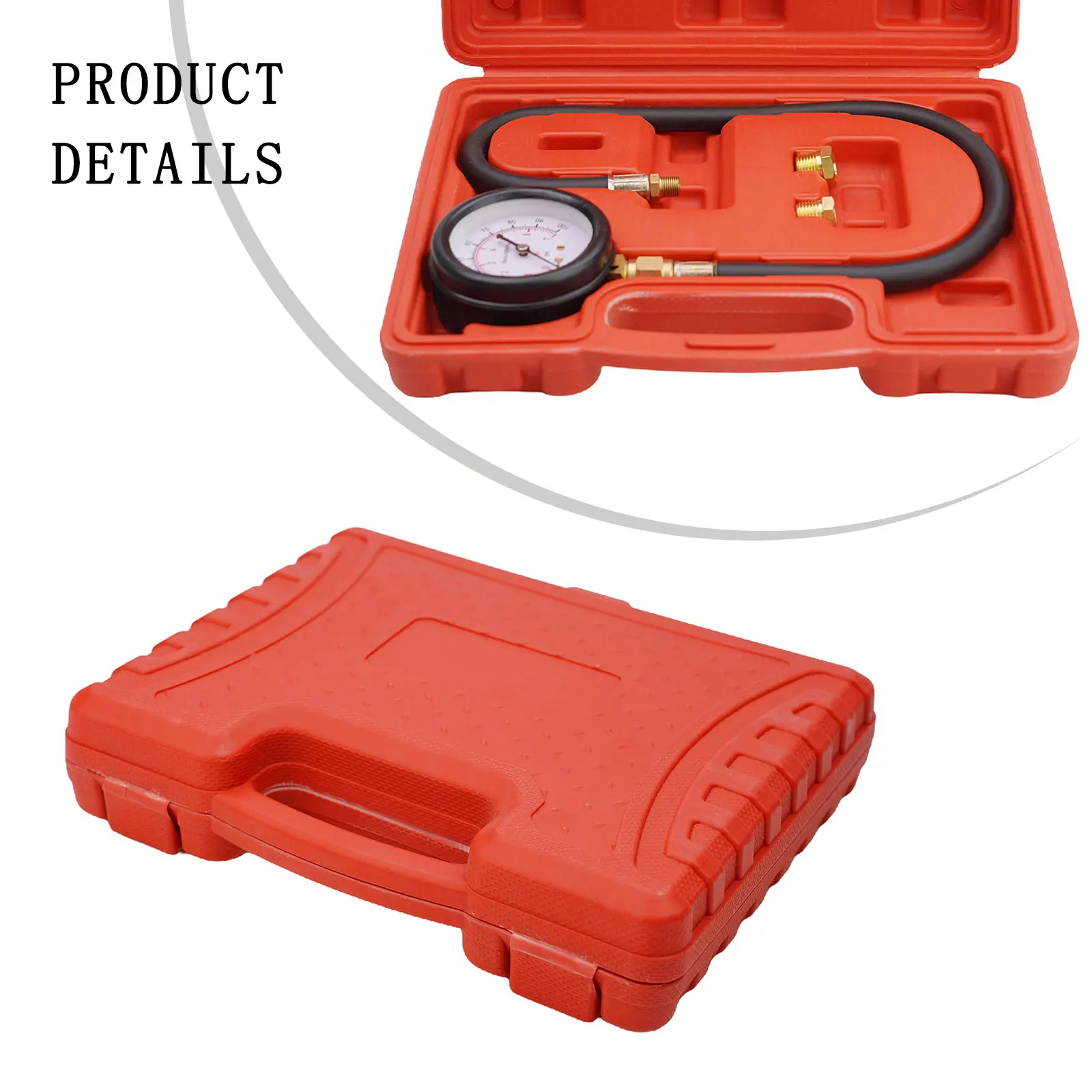 0-100psi Oil Pressure Tester Engine Compression Tester Set Easy-Reading Gauge With 14mm/18mm Adapter Detection Test Auto Tools