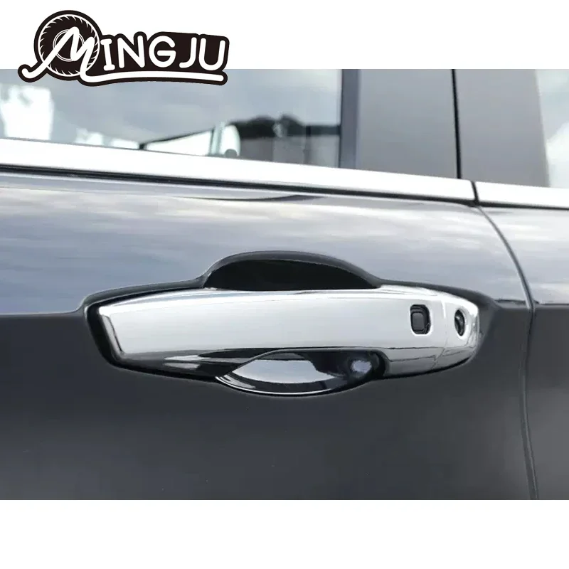For Mitsubishi Outlander 2022 2023 2024 Accessories New  Carbon Fiber Car Door Handle Cover Trim Auto Parts