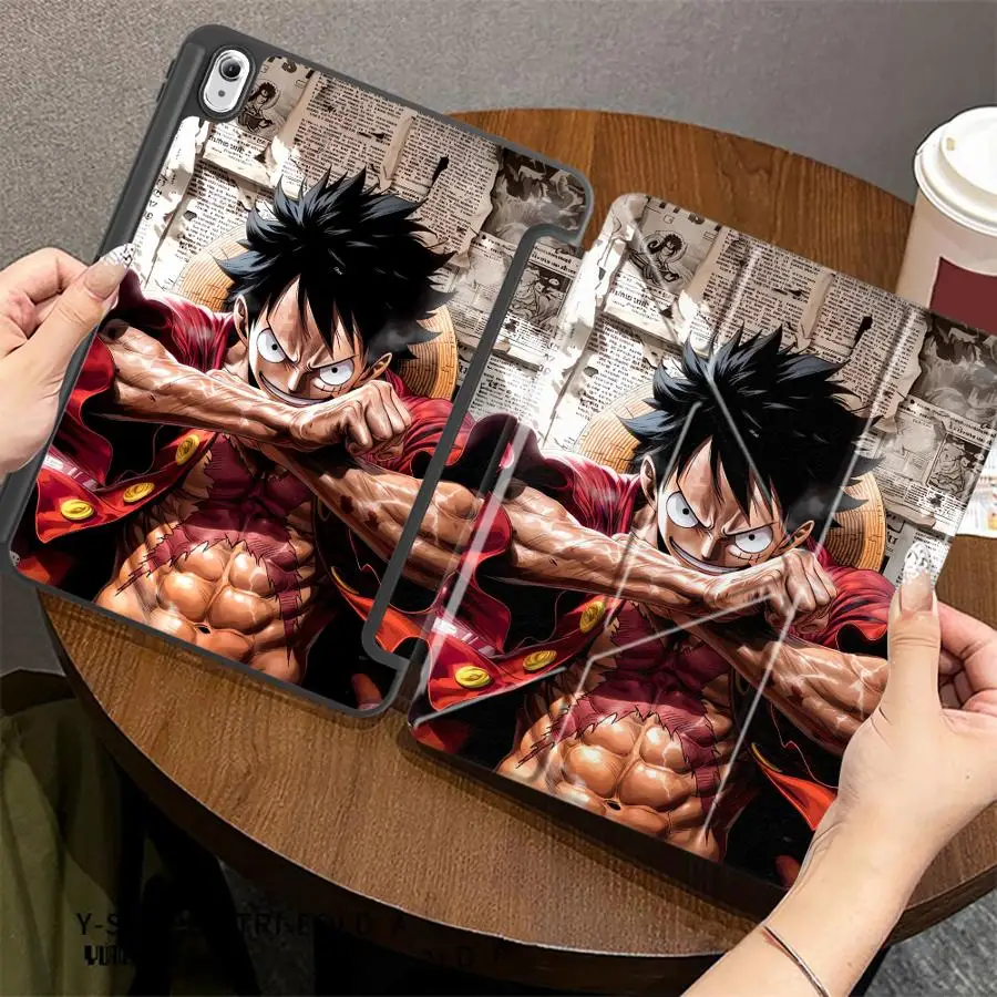 Japan Monkey L-Luffys Anime Tablet Case For Samsung For Galaxy Tab S9+ S10 S7 FE S8 A11 Plus S6 Lite 10.4 inch S10+ S7+ S8+ 12.4