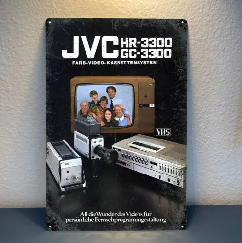 Vintage Hi-Fi, Tv & Video Camera Players Metal Poster -20x30cm Tin Sign