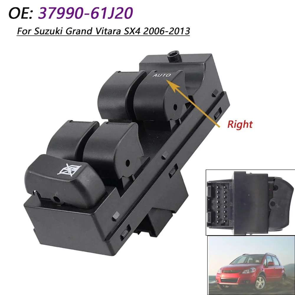 

For Suzuki Grand Vitara SX4 2006-2013 Car Window Switch Glass Lifting Auto Plastic Black Control Board 16p 37990-61J20