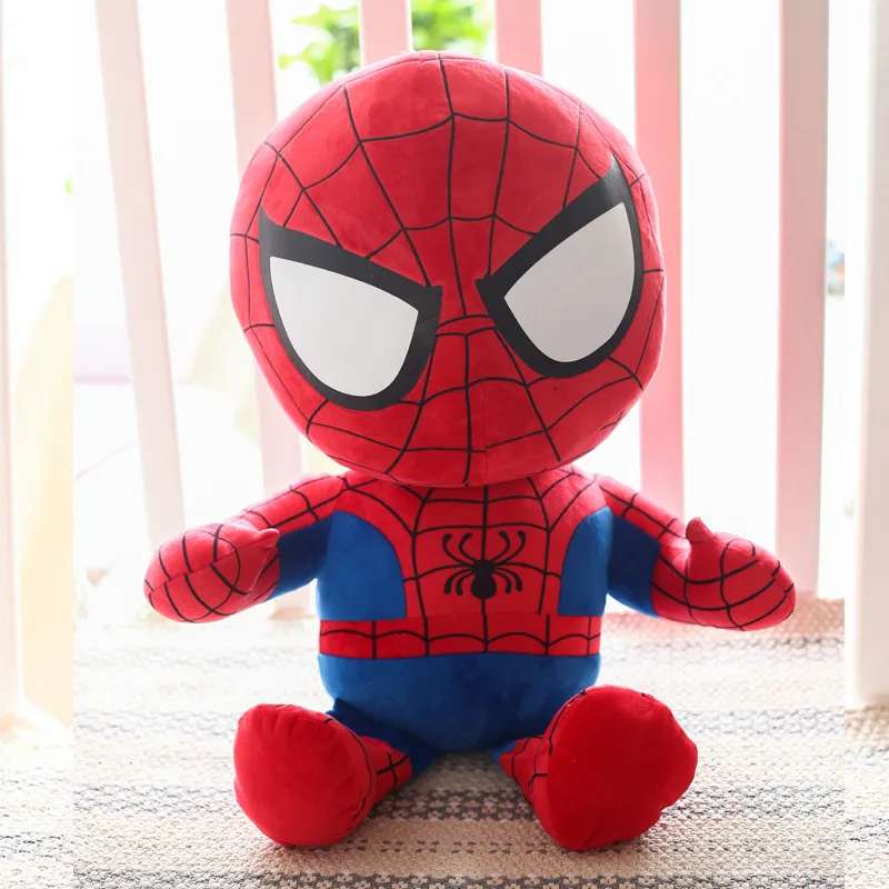 Disney Marvel Avengers Plush Toys Captain America Spiderman Iron Man Hulk Loki Thor Cartoon Anime Stuffed Dolls Kids Gift