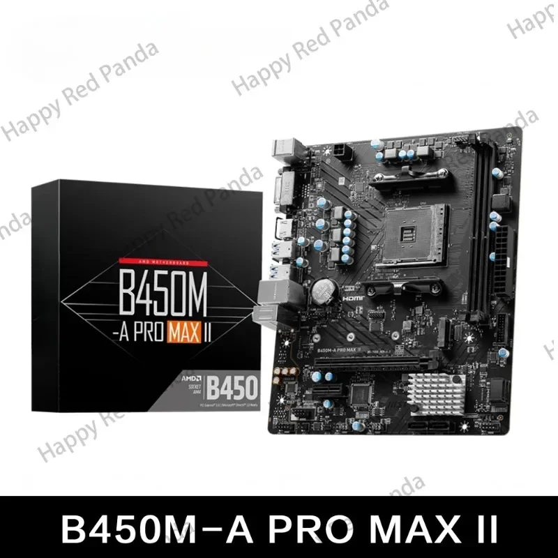 AMD B450M-A PRO MAX II New Motherboard Dual-channel DDR4 Memory M.2 SATAIII USB3.2 Support R9 CPU Socket AM4 Mainboard