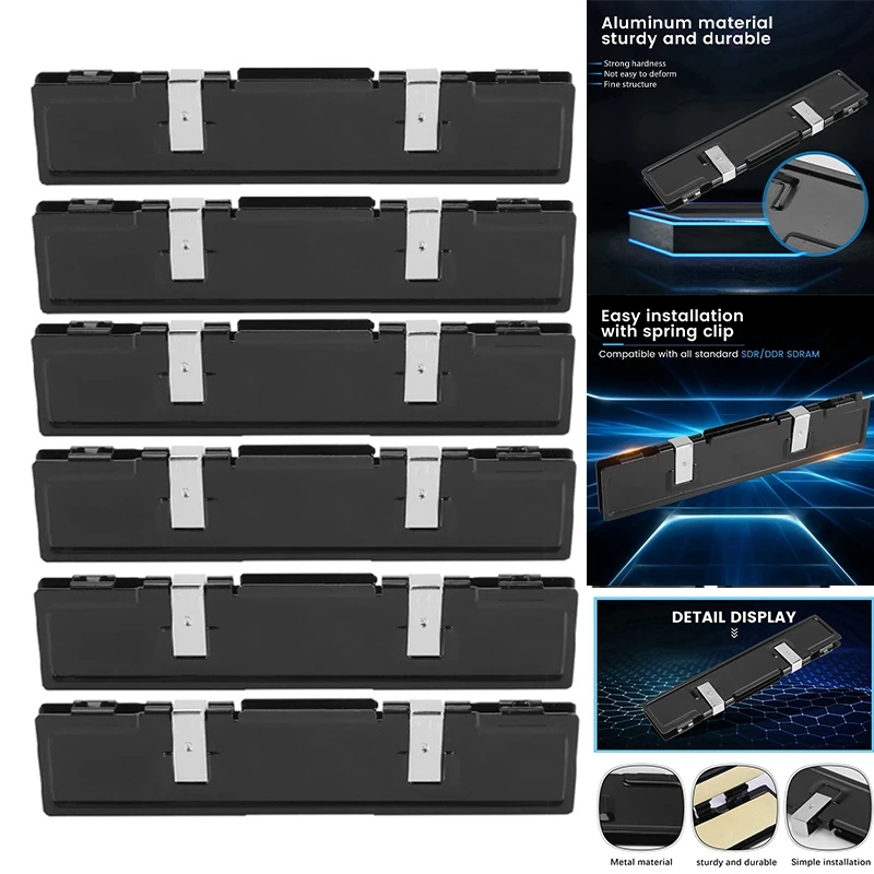 Disipador de calor de memoria de PC de aluminio, esparcidor de cuña, refrigeración para memoria RAM DDR, radiador de memoria de escritorio, DDR2, DDR3, DDR4, duradero, 1 Uds.