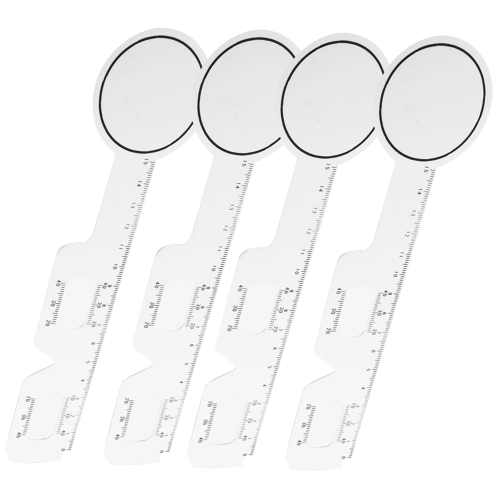 

4 Pcs Pupil Distance Ruler Eye Care Tool for Optometrist Glasses White Pupillometer Portable Measuring Meter Teaching Equipment