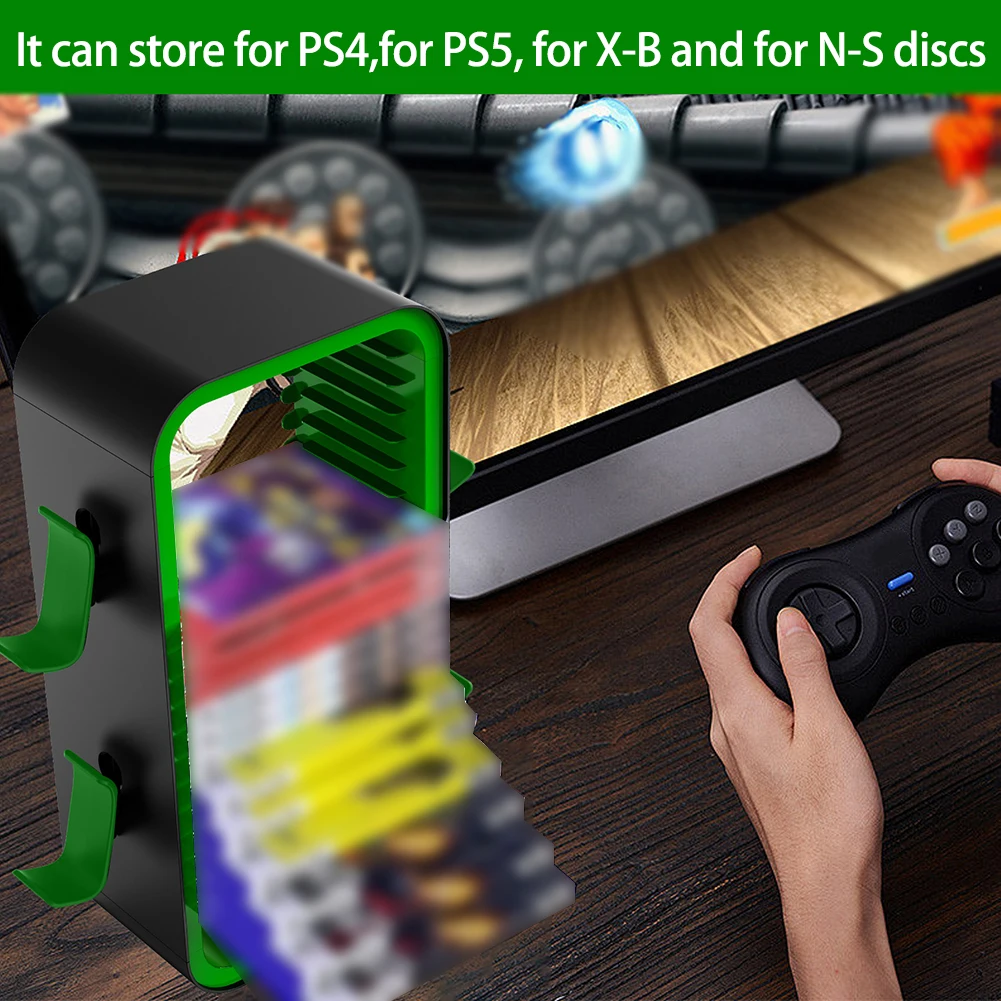 

Game Storage Tower Video Game Organizer For PS5 For Xbox For Switch 18 Disks Space-Saving Design Efficient Storage Accessories